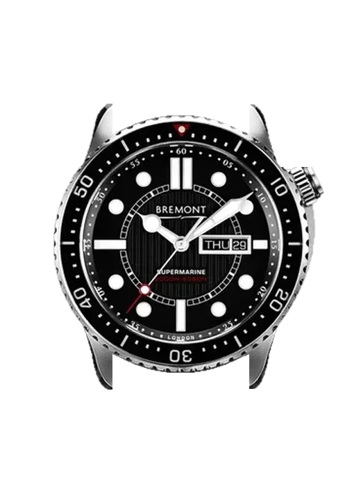 Supermarine S2000 with Blue Alligator and Rubber Hybrid Strap