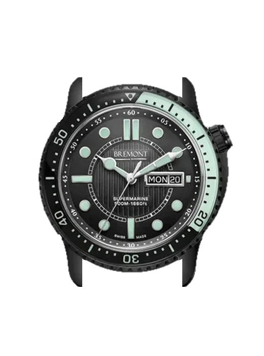 Supermarine S2000DescBr avec Bracelet de montre en cuir de veau vintage marron — Patine naturelle