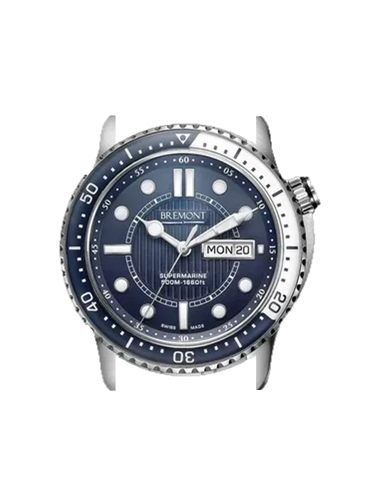 Supermarine S500BLbr mit Vintage Kalbslederarmband Braun — Natürliche Patina