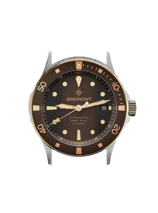Supermarine SM40-DT-BI-BR-B con Correa Grand Cavalier de cuero naranja