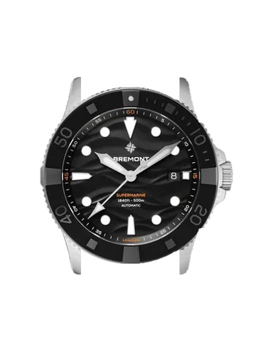 Supermarine SM43-DT-SS-BK-R-S con Cinturino Vitello Vintage Marrone — Patina Naturale