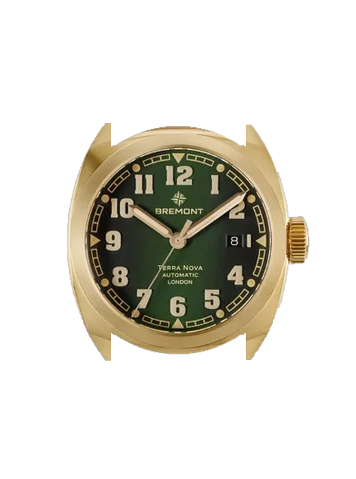 Terra TN40-DT-BZ-GN-B con Cinturino Vitello Vintage Marrone — Patina Naturale