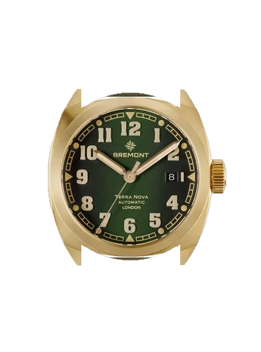 Terra TN40-DT-BZ-GN-L-S with Blue Alligator and Rubber Hybrid Strap