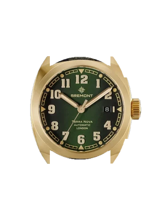 Terra TN40-DT-BZ-GN-N-S con Correa de piel de becerro vintage marrón — Patina natural
