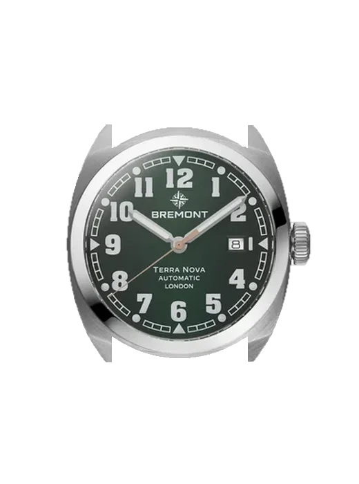 Terra TN40-DT-SS-GN-B with Vintage Brown Calfskin Strap — Natural Patina
