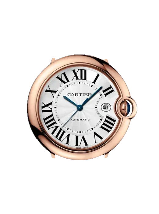 Ballon Blue de Cartier W6900651 with Vintage Brown Calfskin Strap — Natural Patina