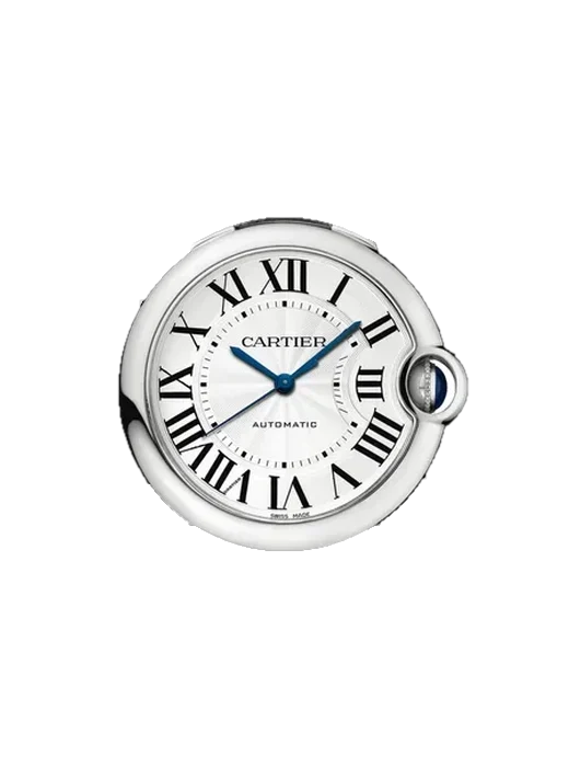 Ballon Blue de Cartier W69017Z4 with Vintage Brown Calfskin Strap — Natural Patina