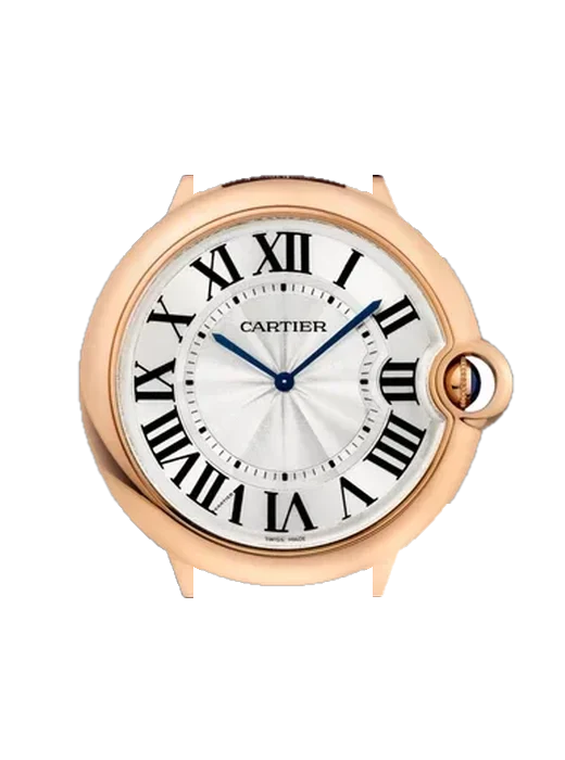 Ballon Blue de Cartier W6920054 mit Swift Lederarmband Rot