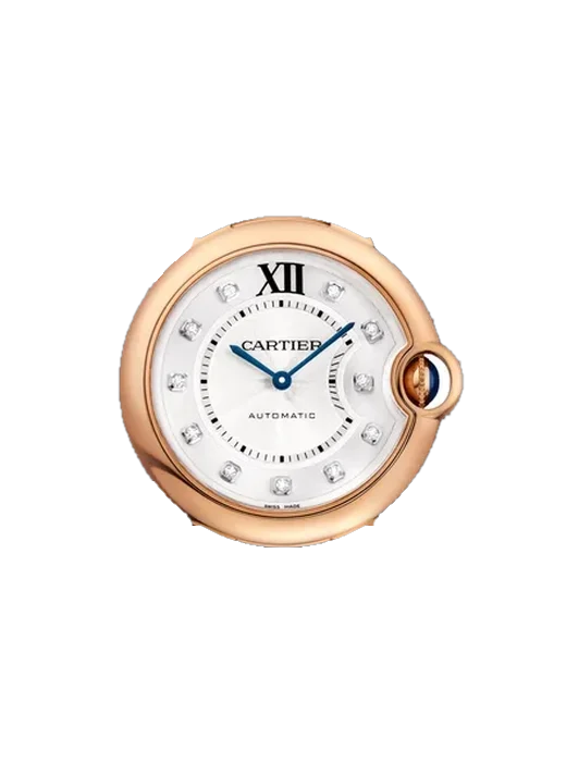 Ballon Blue de Cartier WE902026 with Vintage Brown Calfskin Strap — Natural Patina