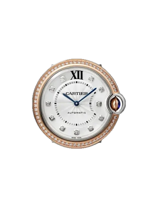 Ballon Blue de Cartier WE902078 mit Vintage Kalbslederarmband Braun — Natürliche Patina