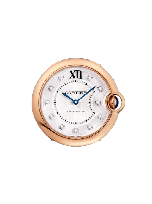 Ballon Blue de Cartier WJBB0010 avec Bracelet de montre en cuir de veau vintage marron — Patine naturelle