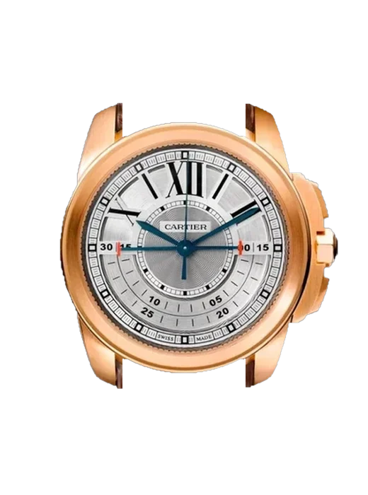 Calibre de Cartier W7100004 mit Grand Cavalier Cuir Armband Orange