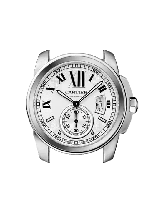 Calibre de Cartier W7100015 con Correa Grand Cavalier de cuero naranja