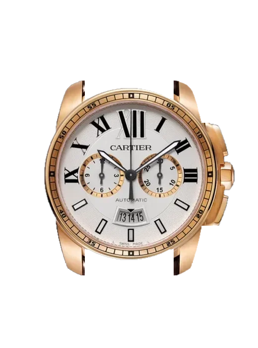Calibre de Cartier W7100044 mit Grand Cavalier Cuir Armband Orange
