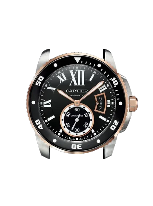 Calibre de Cartier W7100055 mit Grand Cavalier Cuir Armband Orange