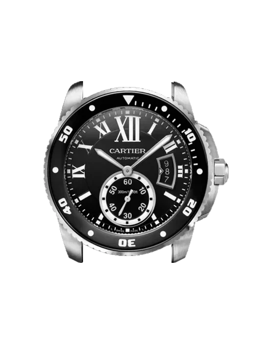 Calibre de Cartier W7100057 con Cinturino Grand Cavalier Cuir Arancione