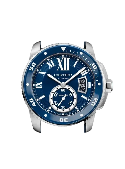 Calibre de Cartier WSCA0011 mit Grand Cavalier Cuir Armband Orange