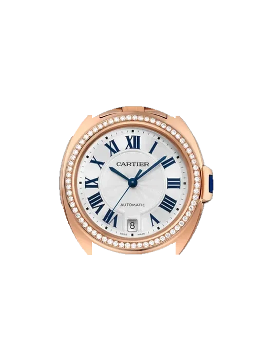 Clé de Cartier WJCL0006 with Vintage Brown Calfskin Strap — Natural Patina