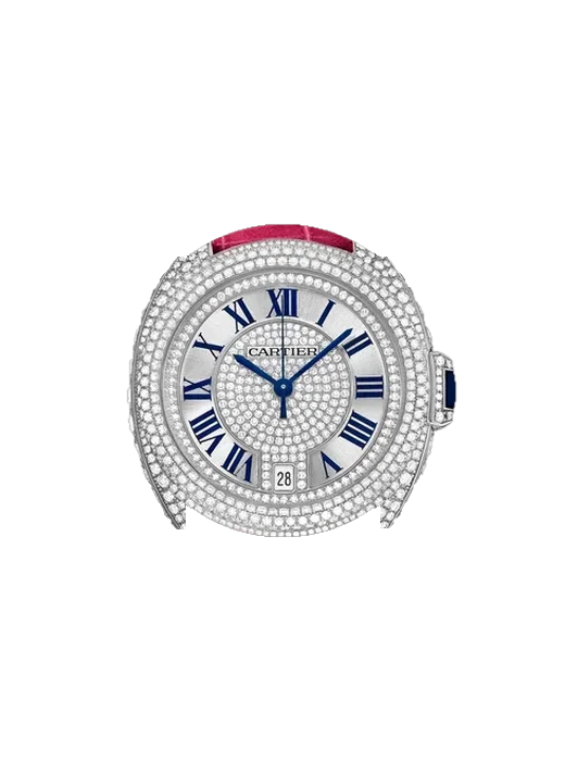 Clé de Cartier WJCL0018 with Grand Cavalier Leather Strap Orange