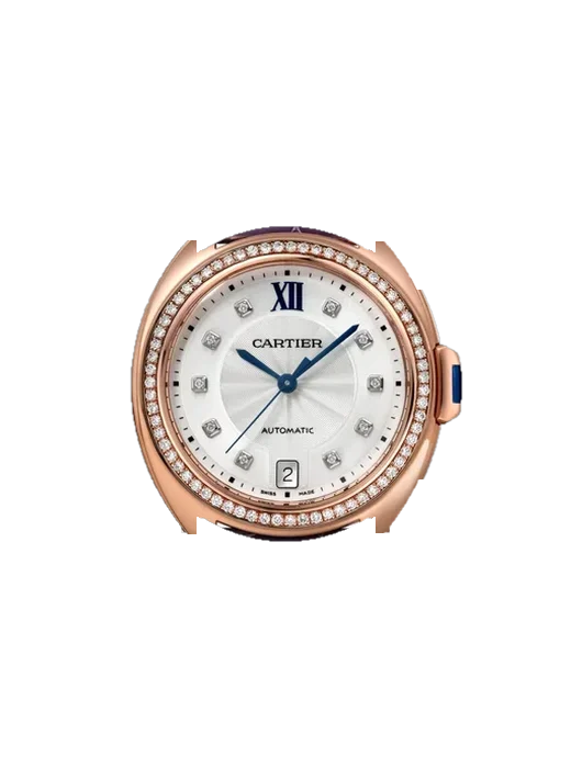 Clé de Cartier WJCL0039 with Vintage Brown Calfskin Strap — Natural Patina