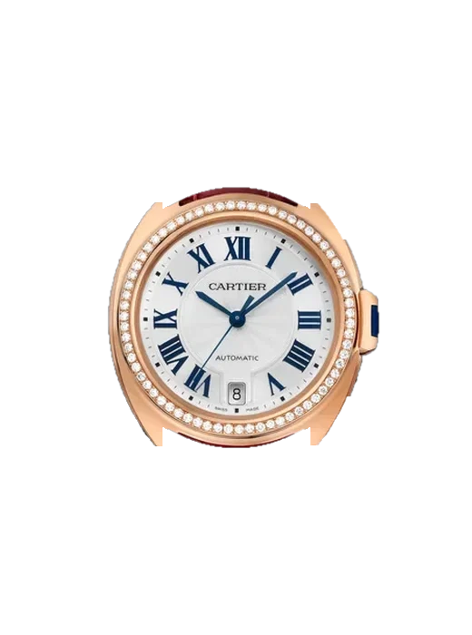 Clé de Cartier WJCL0048 with Vintage Brown Calfskin Strap — Natural Patina