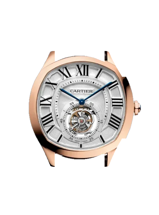 Drive de Cartier W4100013 con Correa de piel de becerro vintage marrón — Patina natural