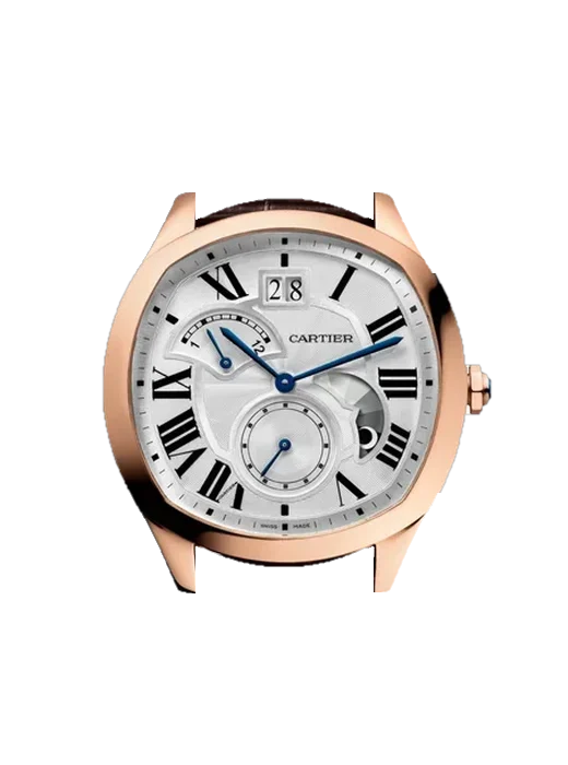 Drive de Cartier WGNM0005 avec Bracelet de montre en cuir de veau vintage marron — Patine naturelle