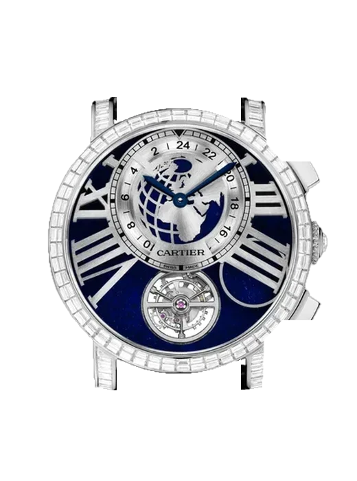 Rotonde de Cartier HPI00639 mit Grand Cavalier Cuir Armband Orange