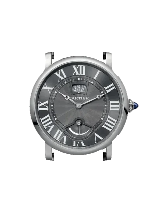 Rotonde de Cartier W1556253 with Vintage Brown Calfskin Strap — Natural Patina