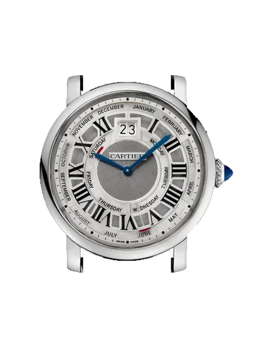 Rotonde de Cartier W1580002 avec Bracelet Grand Cavalier Cuir Orange