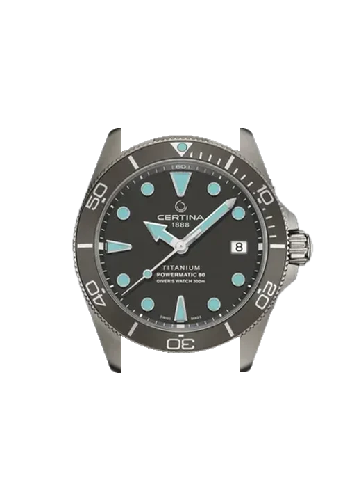 DS Action C032.807.44.081.00 avec Bracelet de montre en cuir de veau vintage marron — Patine naturelle