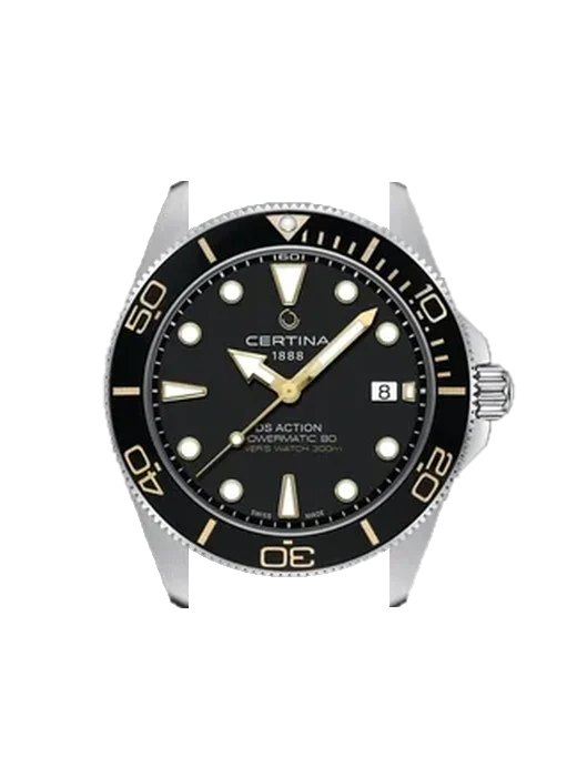 DS Action C048.407.11.051.01 avec Bracelet Hybride Alligator et Caoutchouc Bleu