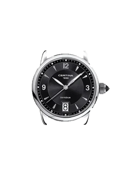 DS Podium C0252101605700 avec Bracelet Saffiano Rouge Surpiqûres Écru