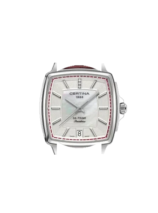 DS Prime C0283101642600 con Correa Saffiano roja con costuras en color crudo