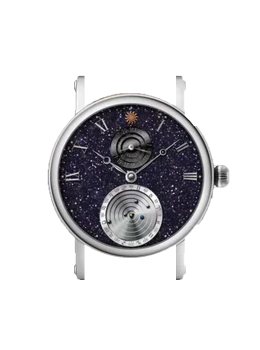 Astronomical Masterpieces CKPT7705 mit Hybrid Armband aus Alligator und Kautschuk Blau