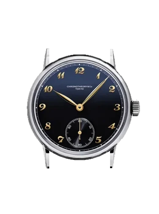 AV-98 CTW-027-Black mit Vintage Kalbslederarmband Braun — Natürliche Patina