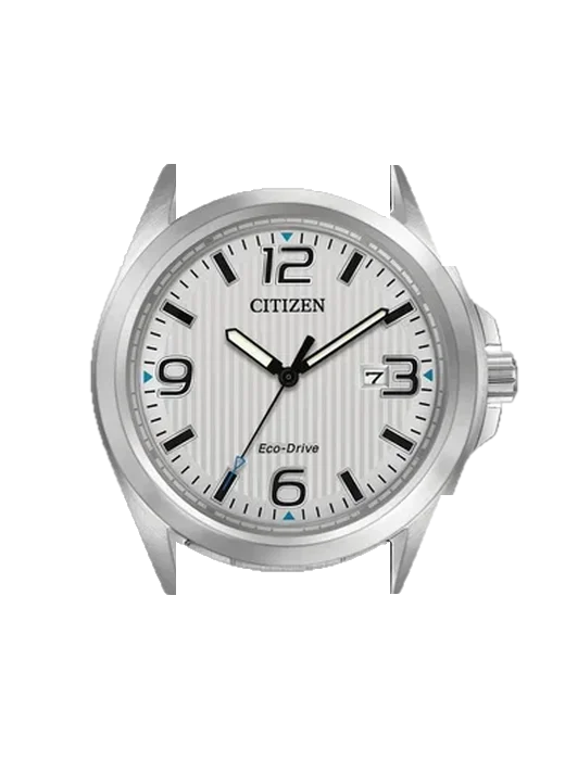 Eco-Drive AW1430-86A mit Vintage Kalbslederarmband Braun — Natürliche Patina