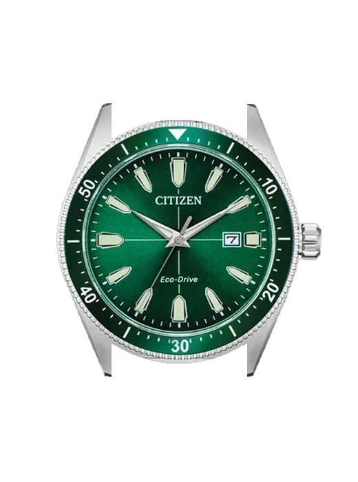 Eco-Drive AW1598-70X avec Bracelet de montre en cuir de veau vintage marron — Patine naturelle