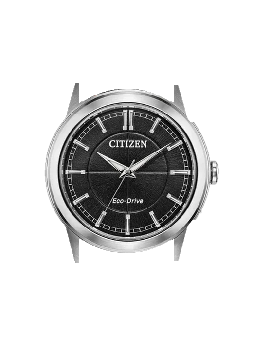Eco-Drive AW2110-06E avec Bracelet de montre en cuir de veau vintage marron — Patine naturelle