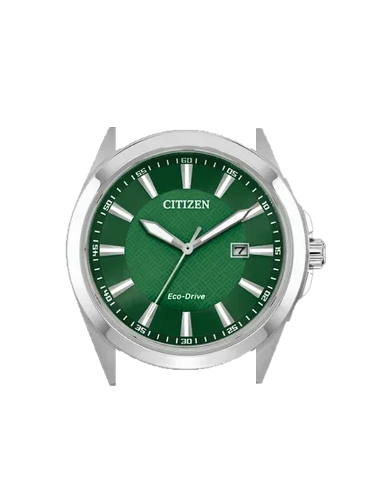 Eco-Drive BM7530-50X con Correa de piel de becerro vintage marrón — Patina natural