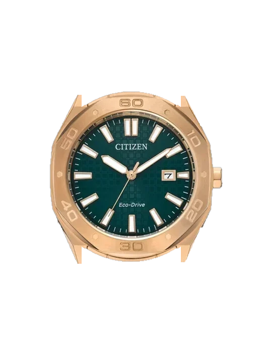 Eco-Drive BM7633-81X with Vintage Brown Calfskin Strap — Natural Patina