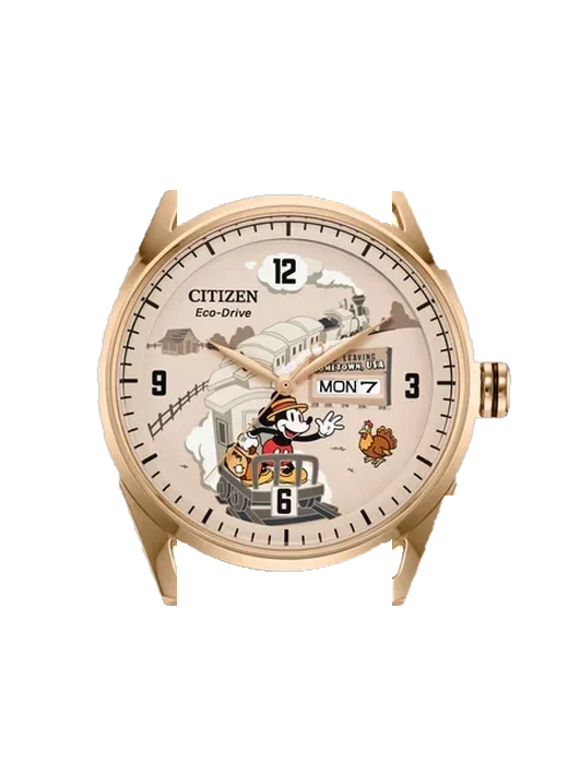 Mickey Mouse & Friends AW0088-04W with Brown Italian Leather Strap