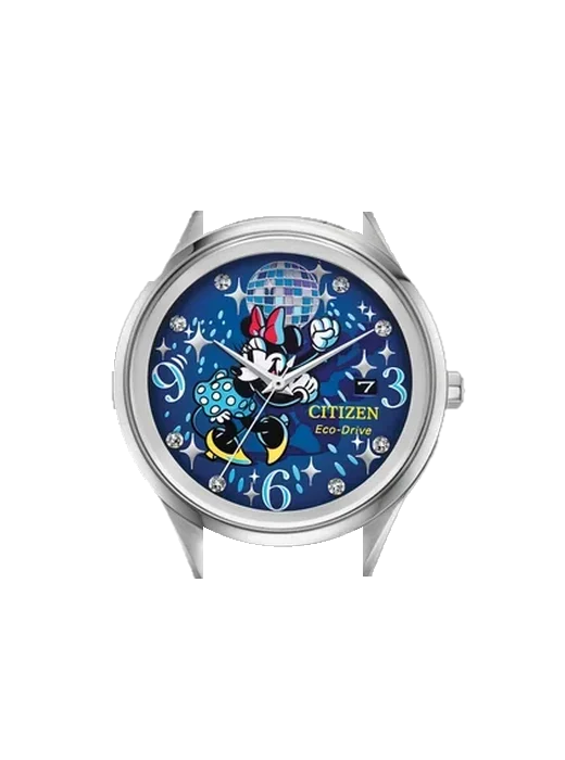 Mickey Mouse & Friends FE6106-52W con Correa Saffiano roja con costuras en color crudo