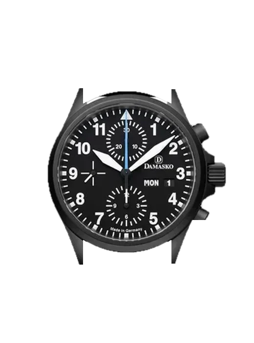Chronographs DC58.black con Cinturino Grand Cavalier Cuir Arancione