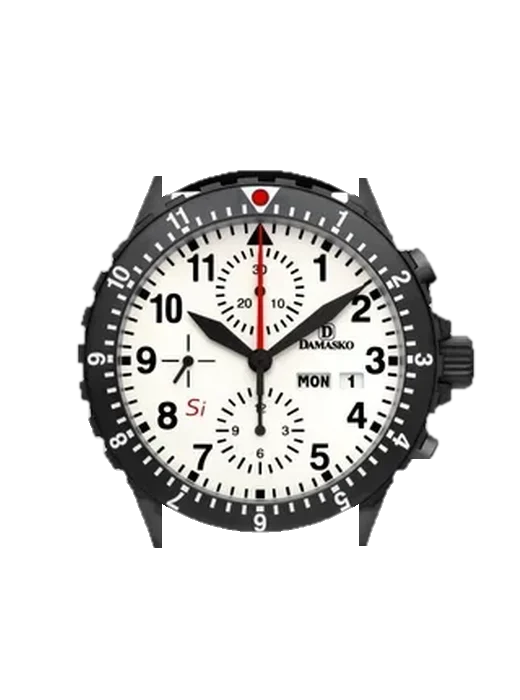 Chronographs DC67.si.black with Vintage Brown Calfskin Strap — Natural Patina