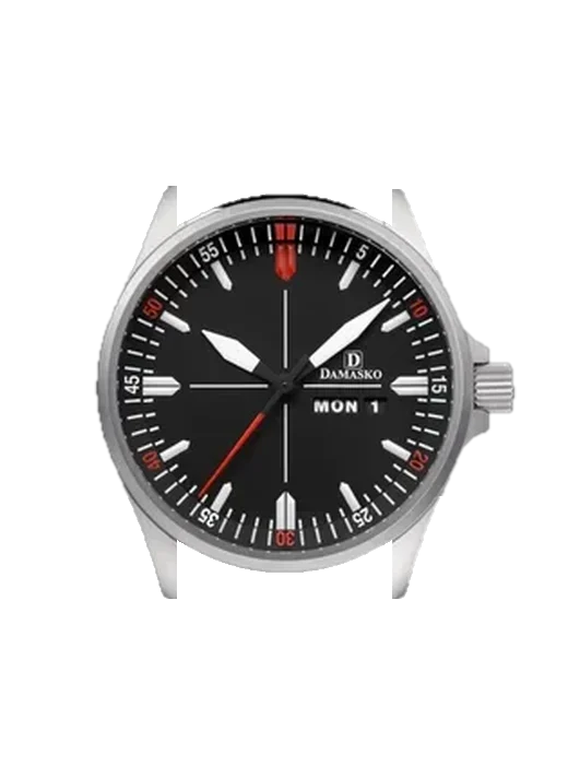 Three-hand Models DA343 mit Vintage Kalbslederarmband Braun — Natürliche Patina