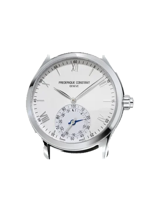 Horological Smartwatch FC-285S5B6 with Blue Alligator and Rubber Hybrid Strap