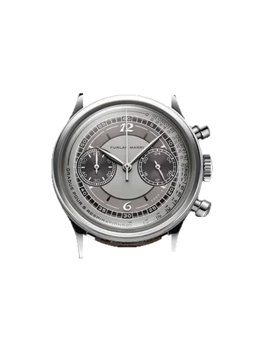 Chronograph Mecha-Quartz 1009-A with Grand Cavalier Leather Strap Orange