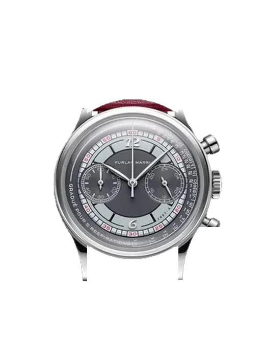 Chronograph Mecha-Quartz 1085-A with Grand Cavalier Leather Strap Orange