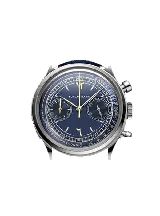 Chronograph Mecha-Quartz 1121-A con Correa Grand Cavalier de cuero naranja